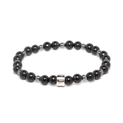 Bituin IV - Black Onyx and Hematite Bracelet