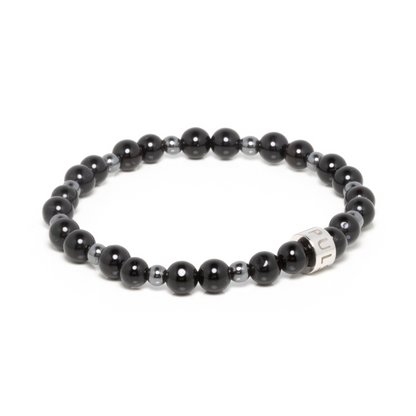 Bituin IV - Black Onyx and Hematite Bracelet