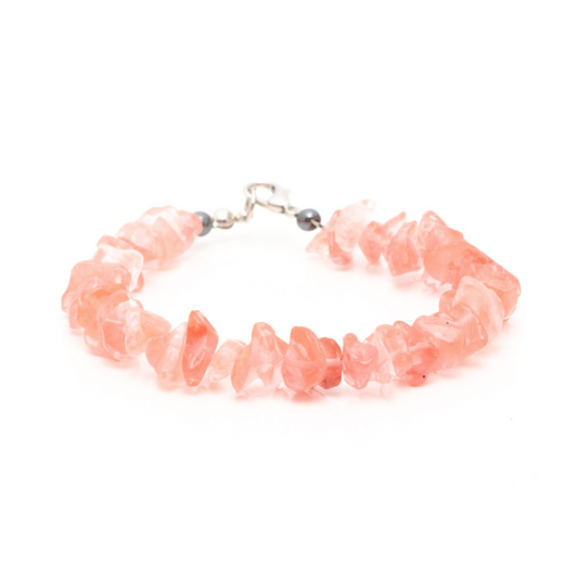 Cherry Quartz Chips Bracelet