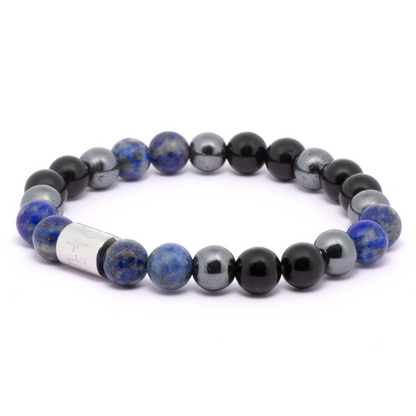 Andres II - Lapiz Lazuli, Black Onyx, & Hematite Bracelet