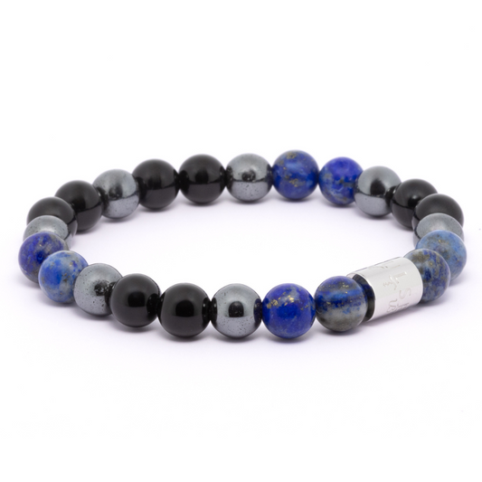 Andres II - Lapiz Lazuli, Black Onyx, & Hematite Bracelet