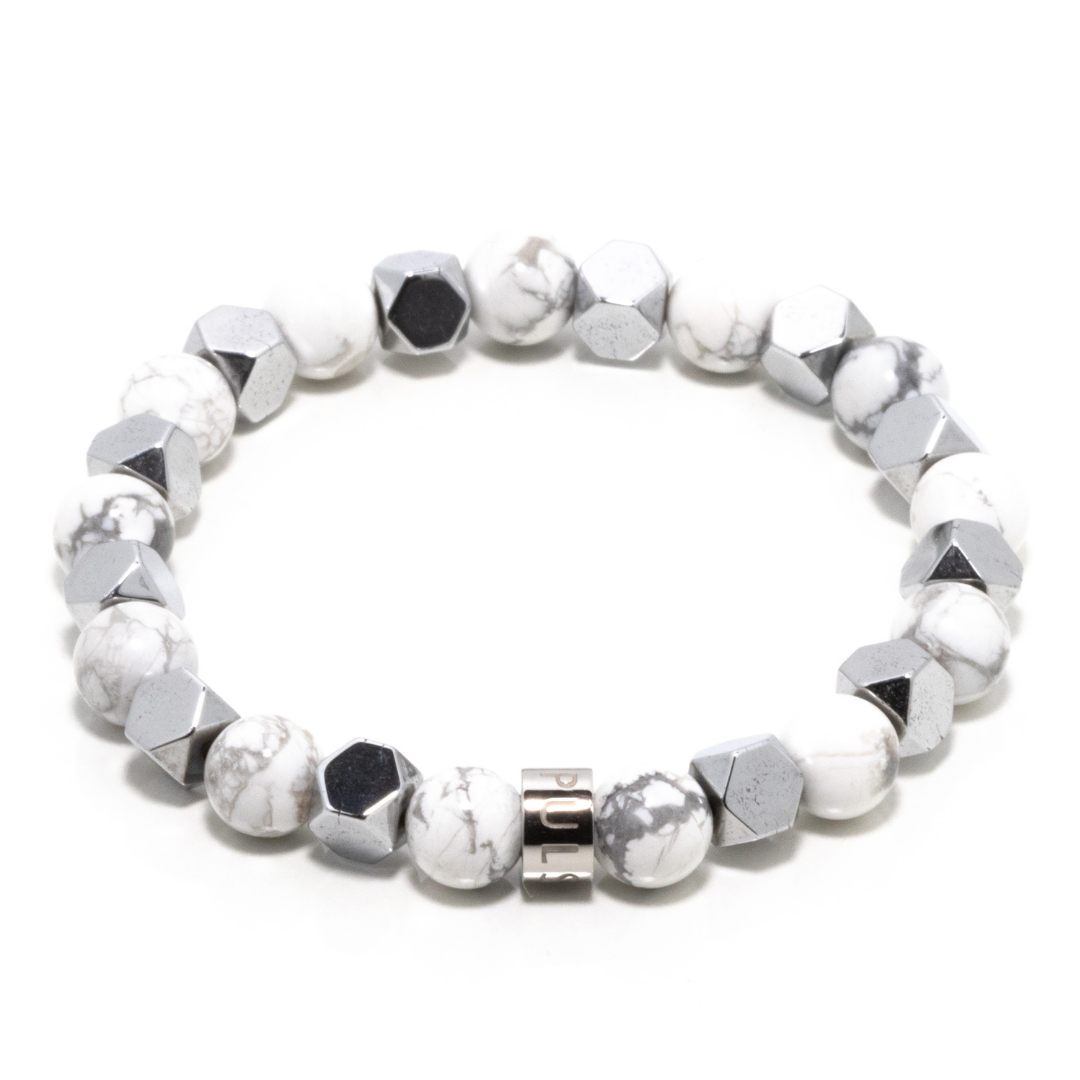 Cabuyaran I - Howlite & Hematite Bracelet