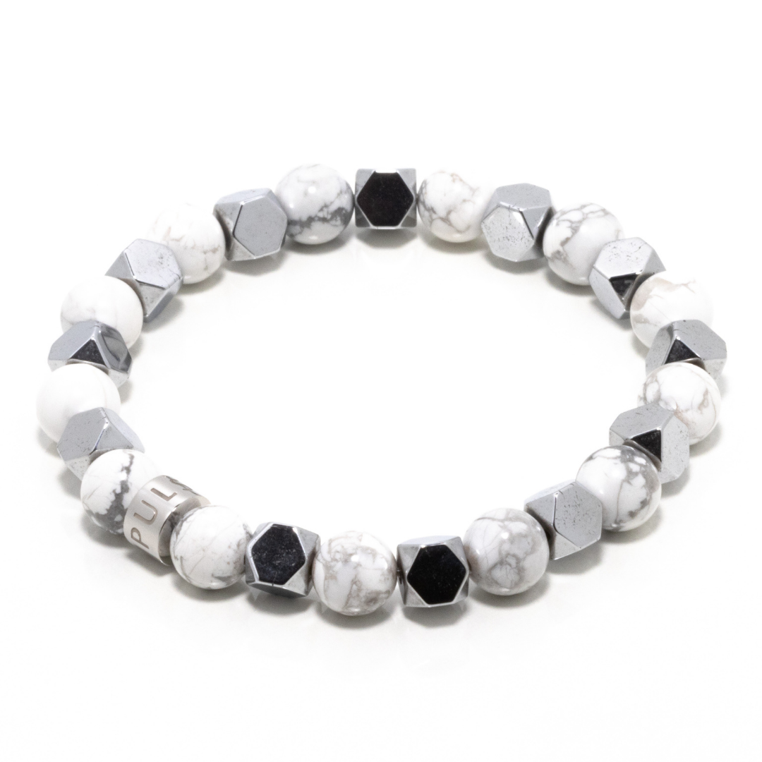 Cabuyaran I - Howlite & Hematite Bracelet