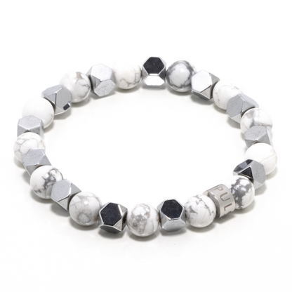 Cabuyaran I - Howlite & Hematite Bracelet