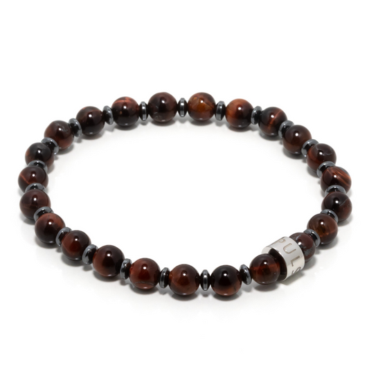 Felipe I - Red Tiger's Eye & Hematite Bracelet