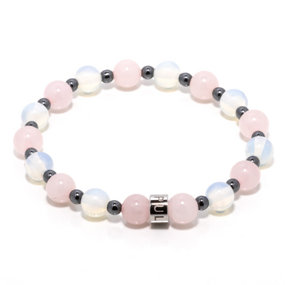 Lausina I - Moonstone, Rose Quartz & Hematite Bracelet