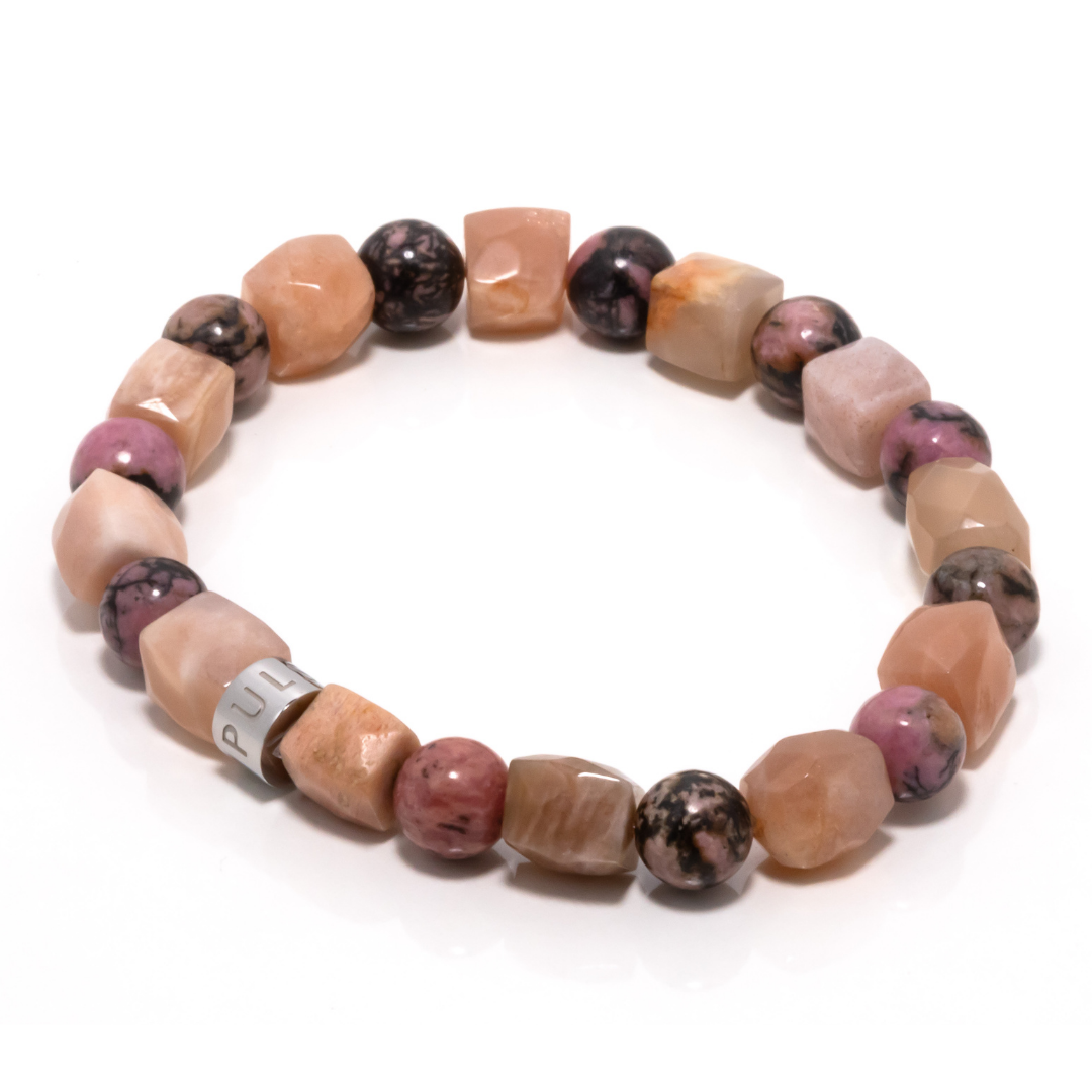 Lualhati I - Rhodonite & Sunstone Bracelet