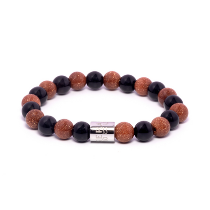 Malaykat I - Black Onyx & Golden Sandstone Bracelet