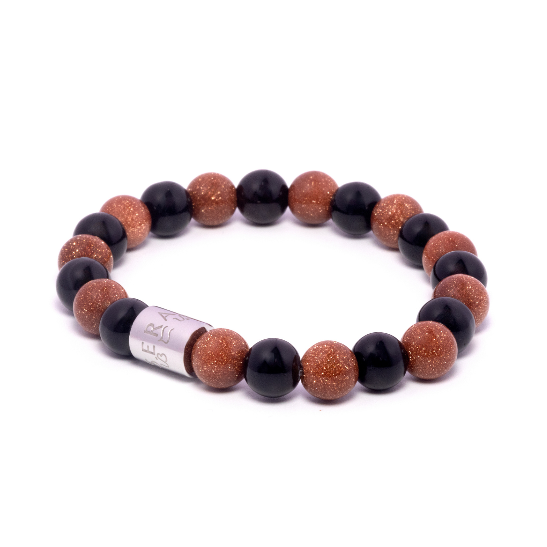 Malaykat I - Black Onyx & Golden Sandstone Bracelet