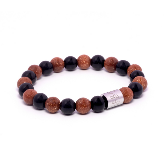 Malaykat I - Black Onyx & Golden Sandstone Bracelet