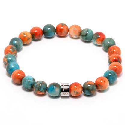 Kahel II - Orange Blue Jasper Bracelet