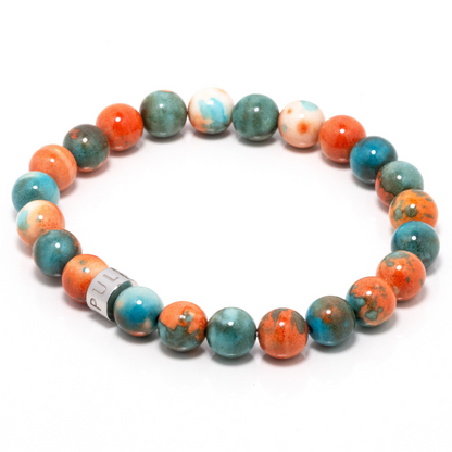 Kahel II - Orange Blue Jasper Bracelet