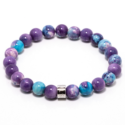 Lila Bughaw I - Purple Blue Ocean Jasper Bracelet