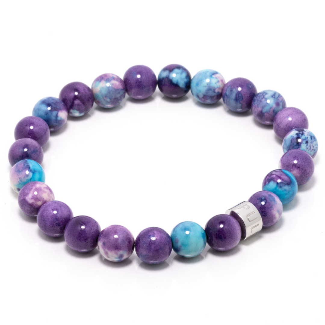 Lila Bughaw I - Purple Blue Ocean Jasper Bracelet