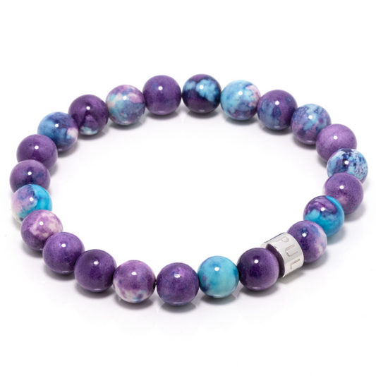 Lila Bughaw I - Purple Blue Ocean Jasper Bracelet