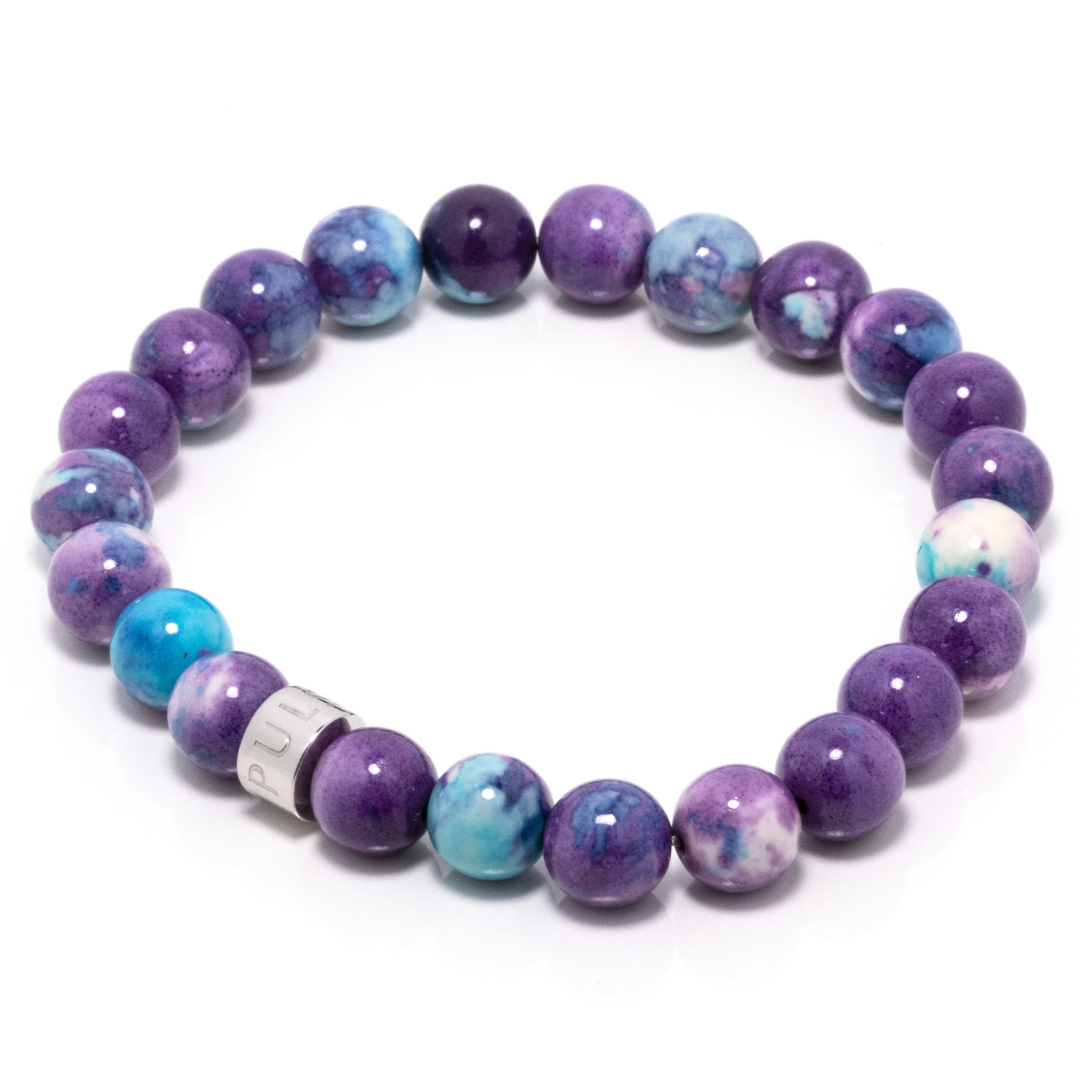 Lila Bughaw I - Purple Blue Ocean Jasper Bracelet