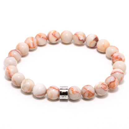 Mabaya V - Red Network Jasper Bracelet